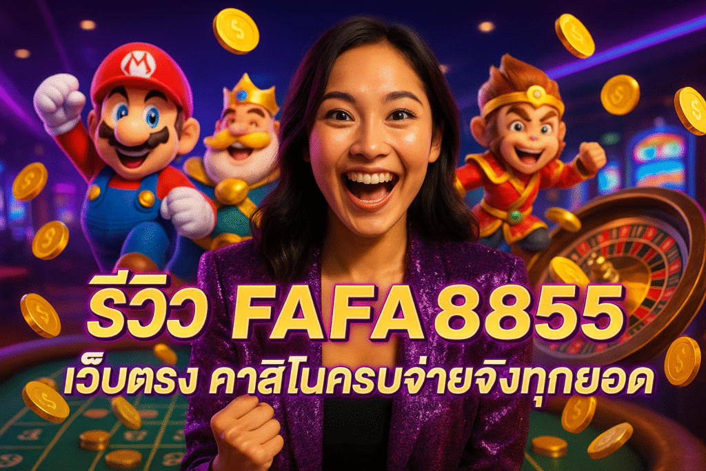 รีวิว FAFA855 เว็บตรง คาสิโนครบ จ่ายจริงทุกยอด